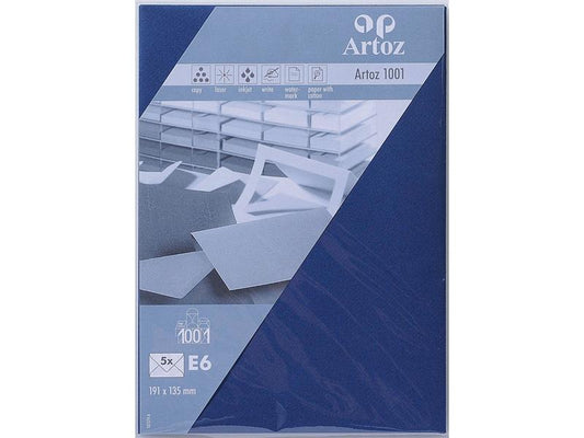 Artoz Enveloppe 1001, E6, 5 Pièce/s, Bleu classique