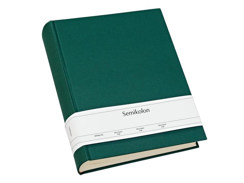 Semikolon Album photo Classic Large 24.5 cm x 30.5 cm Vert foncé