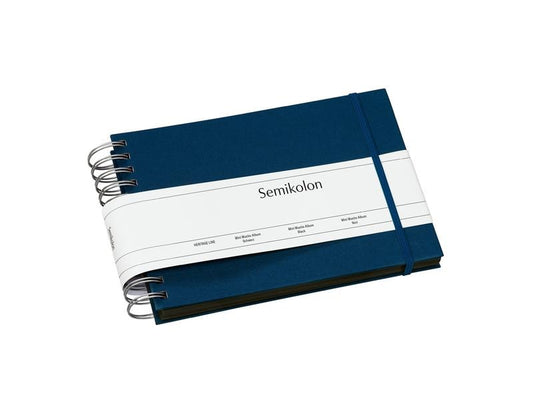 Semikolon Album photo Mini Mucho Bleu marine. Côtés noirs