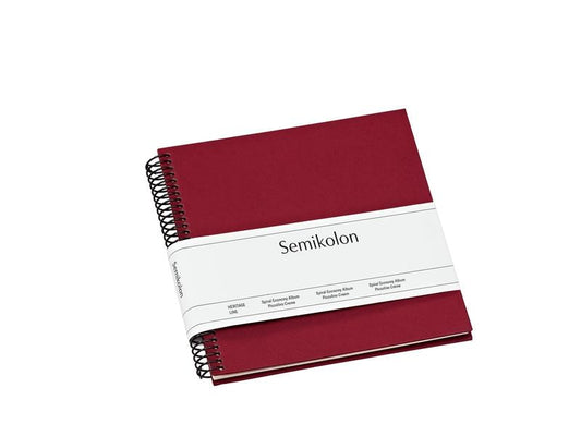 Semikolon Album photo 17 x 17 cm Bordeaux, 20 pages blanches crémeuses