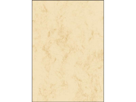 Sigel Papier à motif Papier marbré A5, 90 g, 100 feuilles, Beige