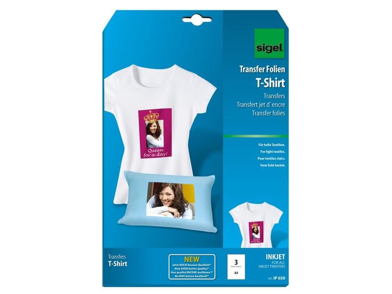 Sigel Film de transfert pour les textiles légers, A4, Multicolore