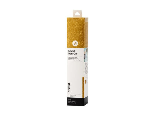 Cricut Film thermocollant Smart Glitter 33 x 273 cm, 1 pièce, or