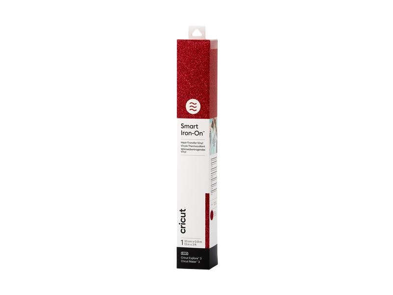 Cricut Film thermocollant Smart Glitter 33 x 91 cm, 1 pièce, rouge
