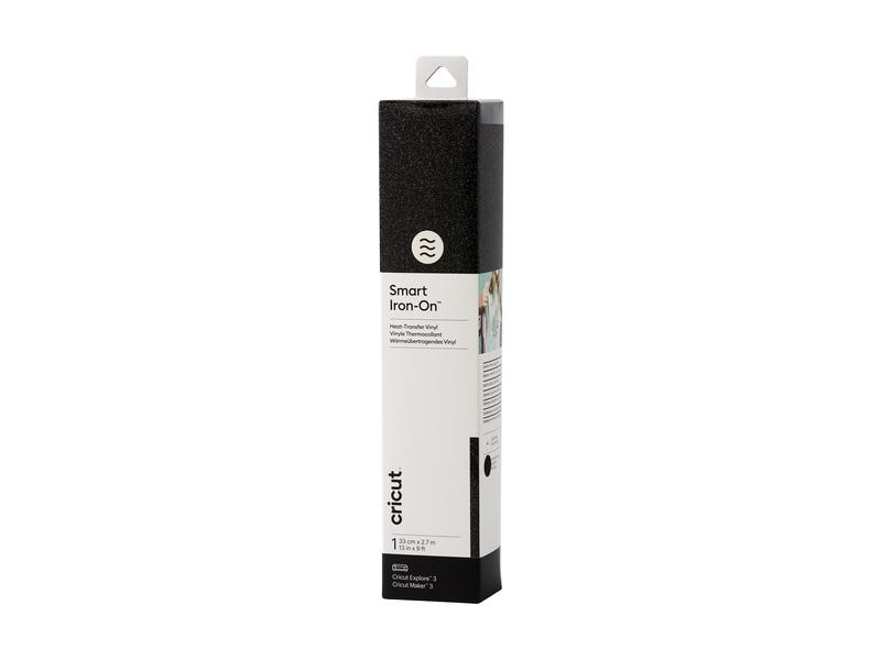 Cricut Film thermocollant Smart Glitter 33 x 273 cm, 1 pièce, noir