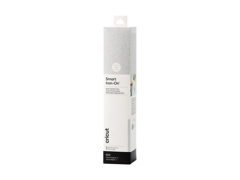 Cricut Film thermocollant Smart Glitter 33 x 273 cm, 1 pièce, Silbe