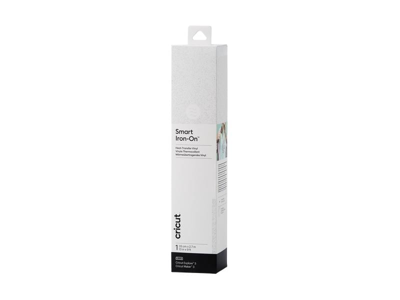 Cricut Film thermocollant Smart Glitter 33 x 273 cm, 1 pièce, blanc