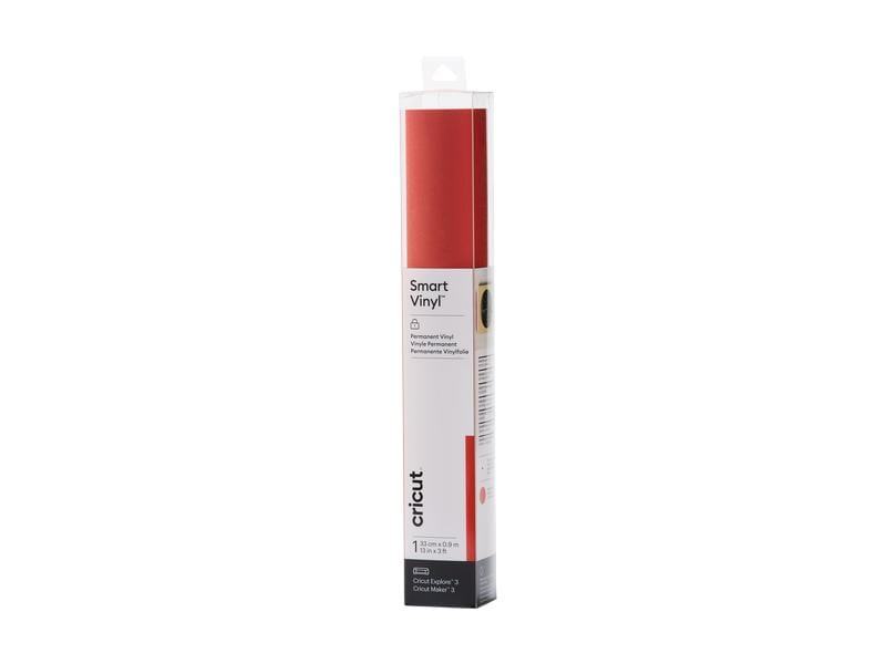 Cricut Film de vinyle Brillance Smart, Permanent 33 x 91 cm, Rouge