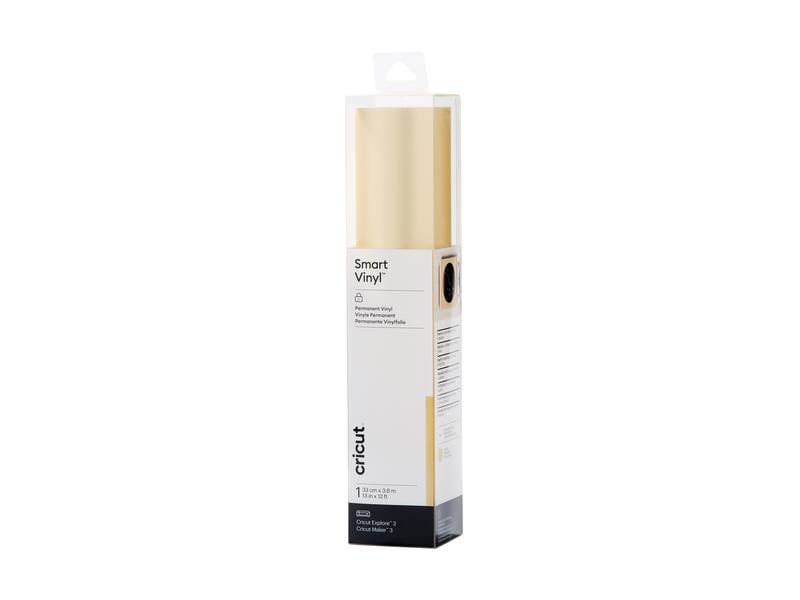 Cricut Film de vinyle Smart Vinyl Brillant, Permanent 33 x 366 cm, Doré
