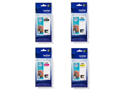 Brother Kits d’encre LC-424 noir/Cyan/Magenta/Yellow
