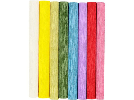 Creativ Company Papier crêpe Standard 25 x 60 cm, 8 pièces, 105 g/m²