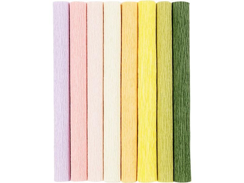 Creativ Company Papier crêpe Pastel 25 x 60 cm, 105 g/m², 8 Pièce/s