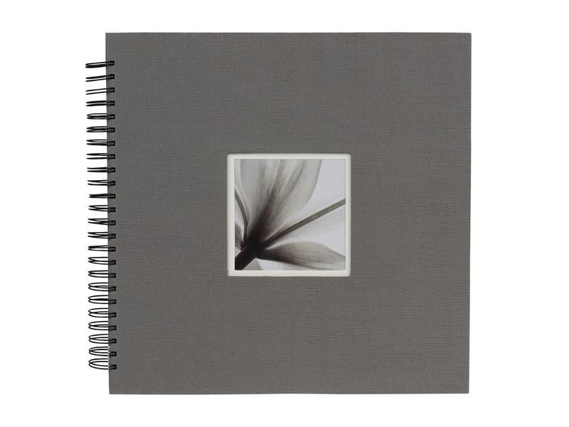 Dörr Album photo Unitex Album à spirales 34 x 34 cm, Gris