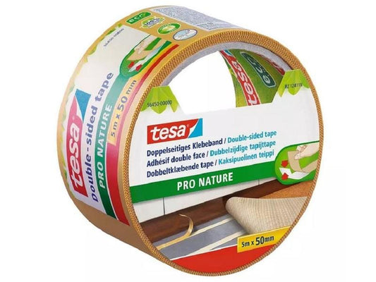 tesa Ruban adhésif double-face Pro Nature 50 mm x 5 m