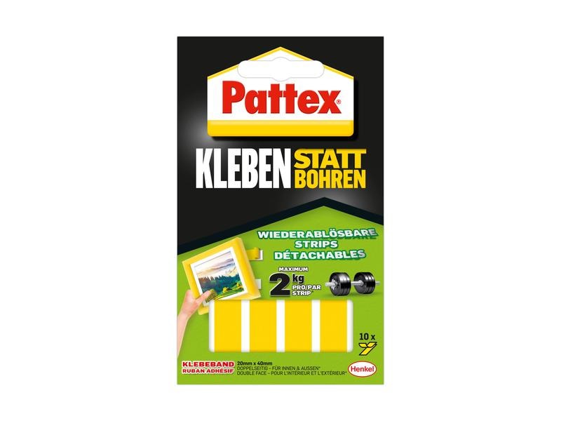Pattex Pattex KSB bandes adhésives, 20 mm x 40 mm, 10 pcs.