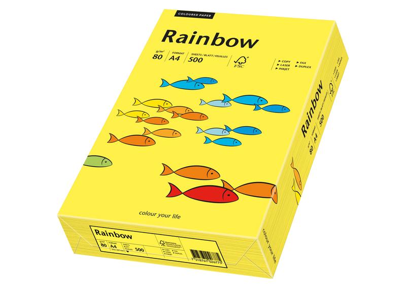 Rainbow Papier pour photocopie Rainbow 80 g/m² A4, Jaune moyen