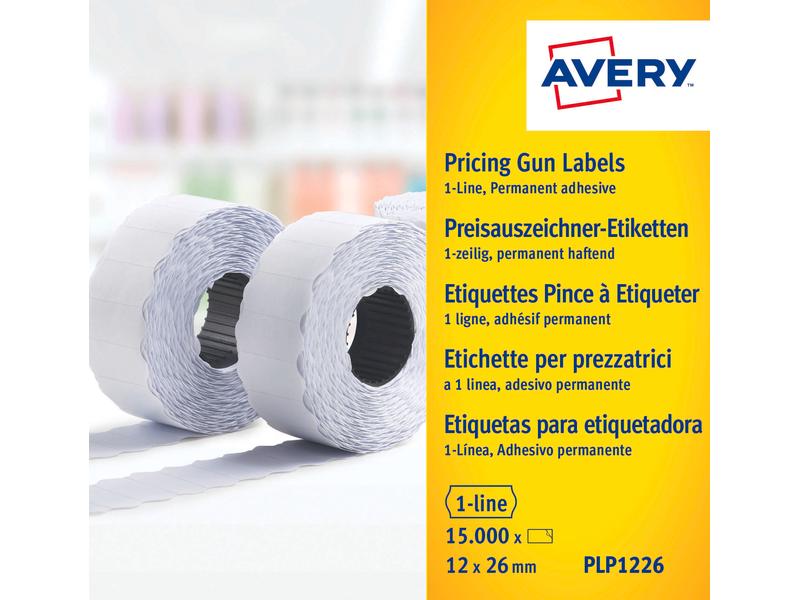 Avery Zweckform Étiquette de prix Permanent 26 x 12 mm, 15000 pièces