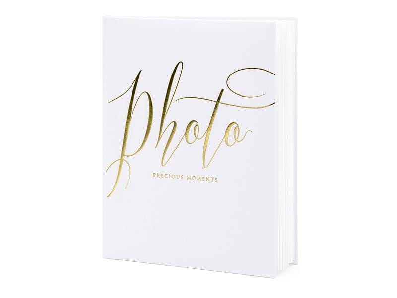 Partydeco Album photo Precious moments 20 x 24.5 cm, blanc/or