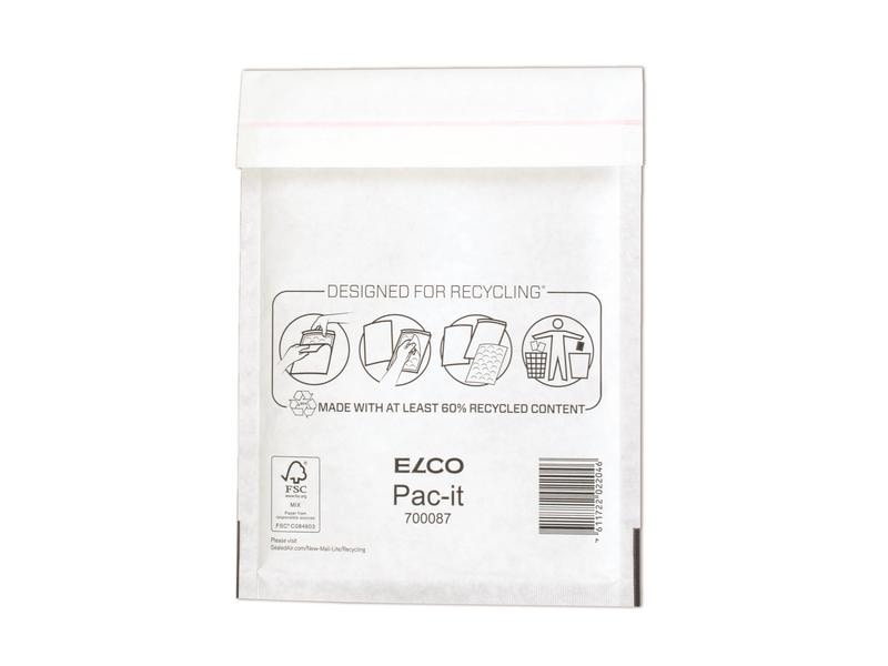 ELCO Pochette rembourrée à bulles d’air 17 cm x 22 cm Blanc, 100 pièces