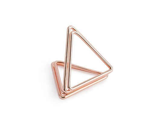 Partydeco Marque-place de table Supports triangulaires 2.3 cm, 10 pièces, or rose