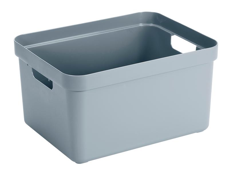 Sigma Home Boîte de rangement 32 l Bleu/Gris