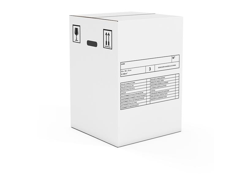 Antalis Carton de déménagement 50 x 50 x 72 cm Blanc 10 pièces