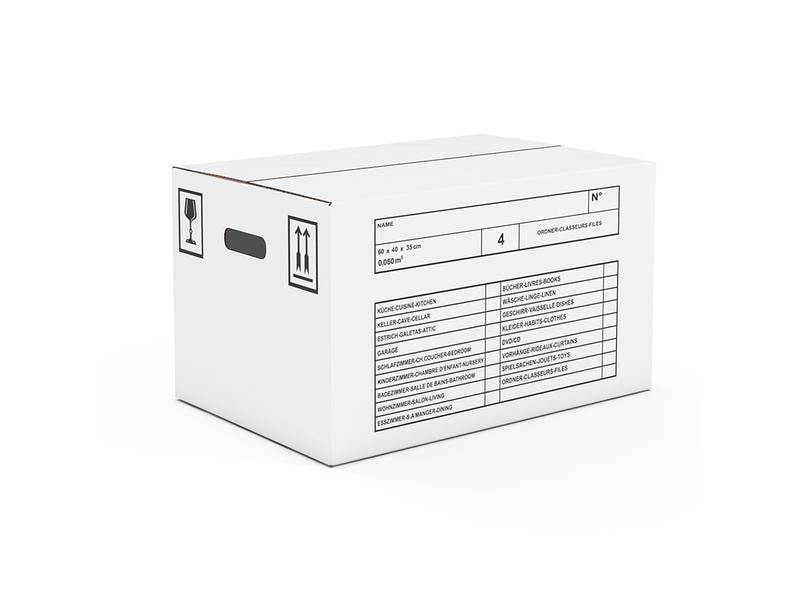Antalis Carton de déménagement 60 x 40 x 35 cm 10 pièces Blanc