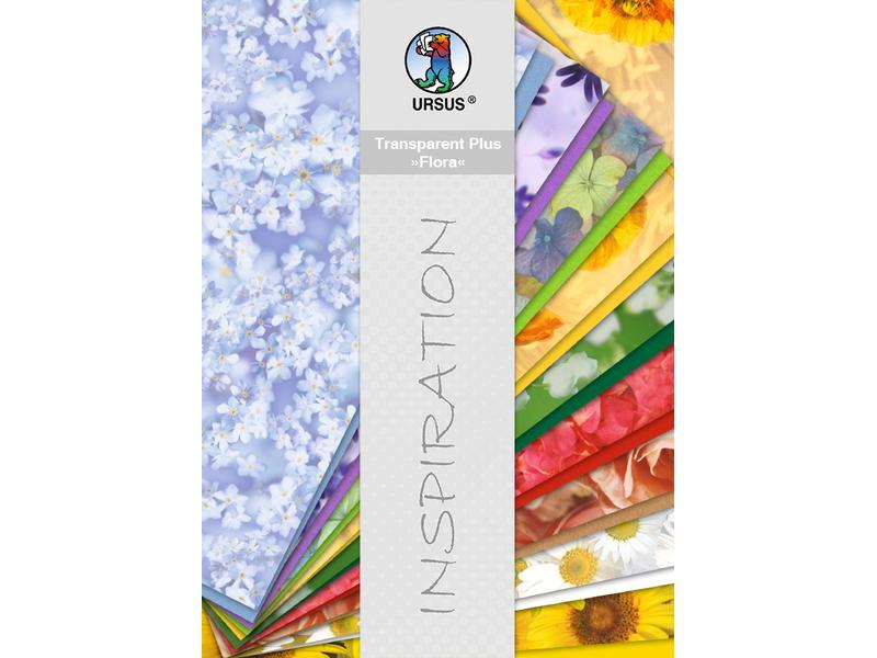 URSUS Papier transparent Flora A4, 115 g/m², 18 Pièce/s, Multicolore