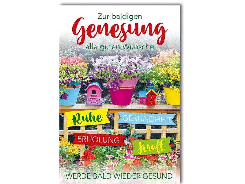 Braun + Company Carte de félicitations pour la guérison 11.5 x 17 cm, enveloppe incluse