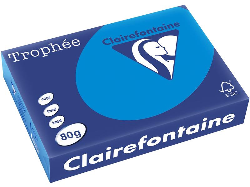 Clairefontaine Papier pour photocopie Trophée A4, 80 g/m², bleu clair, 500 feuilles