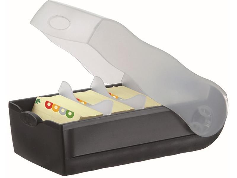 HAN Boîte à fiches Croco A8, Noir