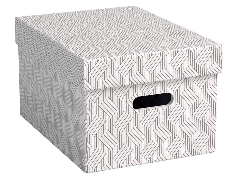 VON Boîte d’archivage Medium 15 l, 3 pièces, Blanc
