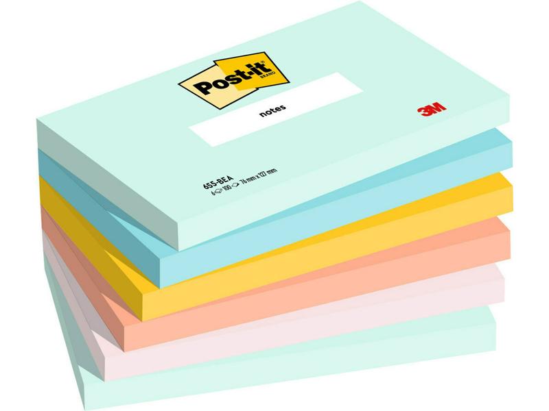 Post-it Fiche de bloc-notes Collection Beachside, 127 x 76 mm