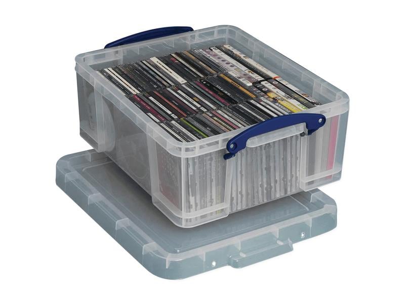 Really Useful Box Boîte de rangement 18 litres, Transparent