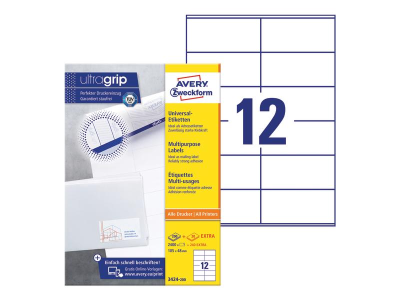 Avery Zweckform Étiquettes universelles 3424 105 x 48 mm, 220 feuille