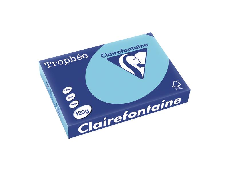 Clairefontaine Papier pour photocopie TrophéeColoredCopy FSC A4, Bleu foncé,120 g/m²