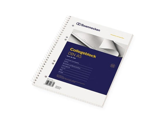 Soennecken Carnet de notes Bloc collégial A5, quadrillé, 80 feuilles