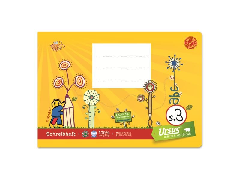 Formati S.3 A5 transversale, À lignes, Jaune