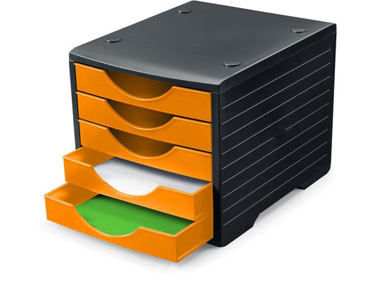 Styro Boîte à tiroirs Styrogreenbox noir/orange