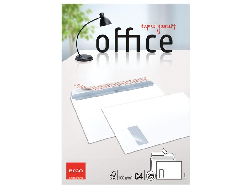 ELCO Fensterumschlag Office C4, Bindebänder, 25 Stück