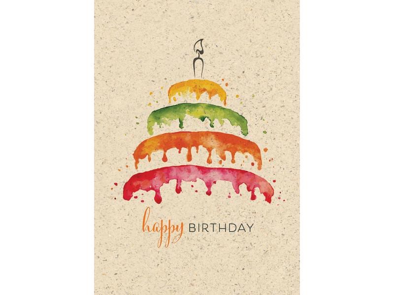 Natur Verlag Carte de félicitations Gâteau vintage 17.5 x 12.2 cm