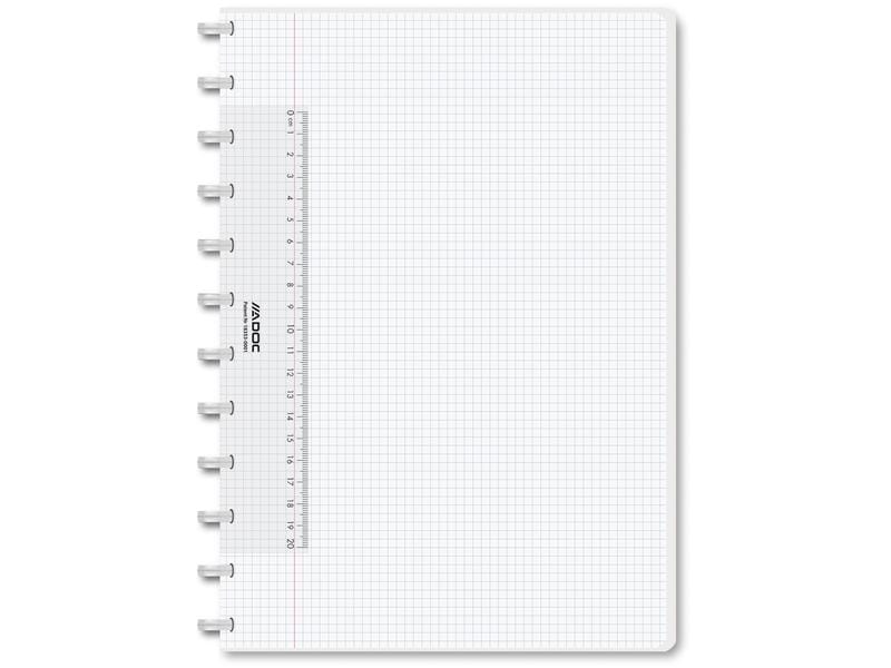 Adoc Carnet de notes Pap-Ex Colorline A4, quadrillé, Transparent