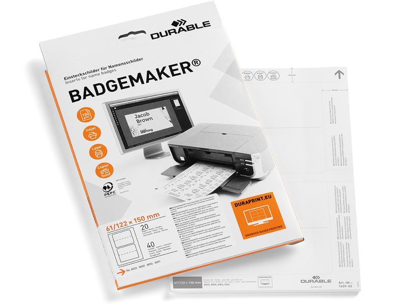 DURABLE Étiquettes porte-noms 61 x 150 mm, 40 pièces