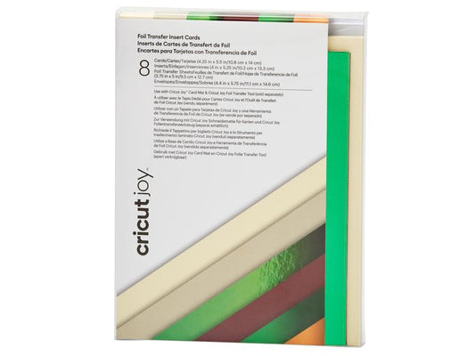 Cricut Carte vierge Joy 10.8 x 14 cm Transfert, crème/kaki, 8 pièces