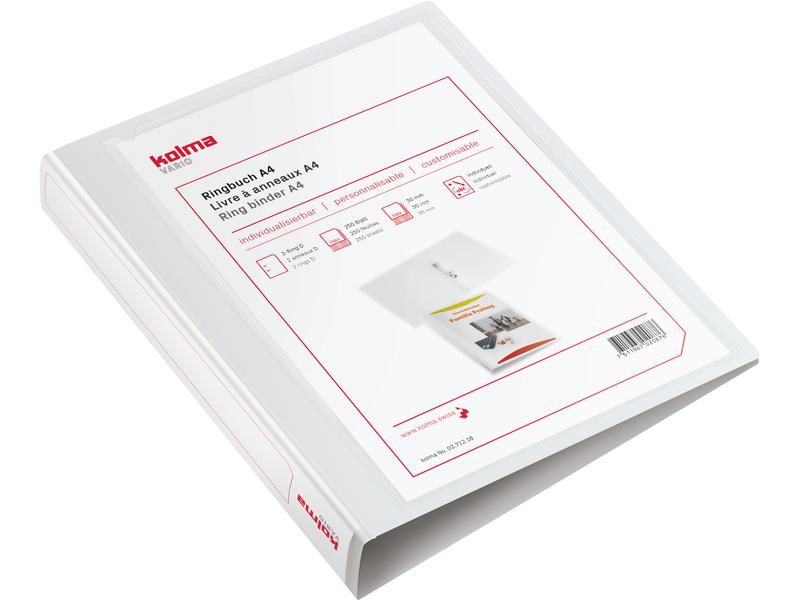 Kolma Classeur à anneaux Vario light Ø 4.8 cm, Blanc