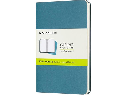 Moleskine Bloc-notes Classic 9 x 14 cm, bleu, vierge, 3 pièces