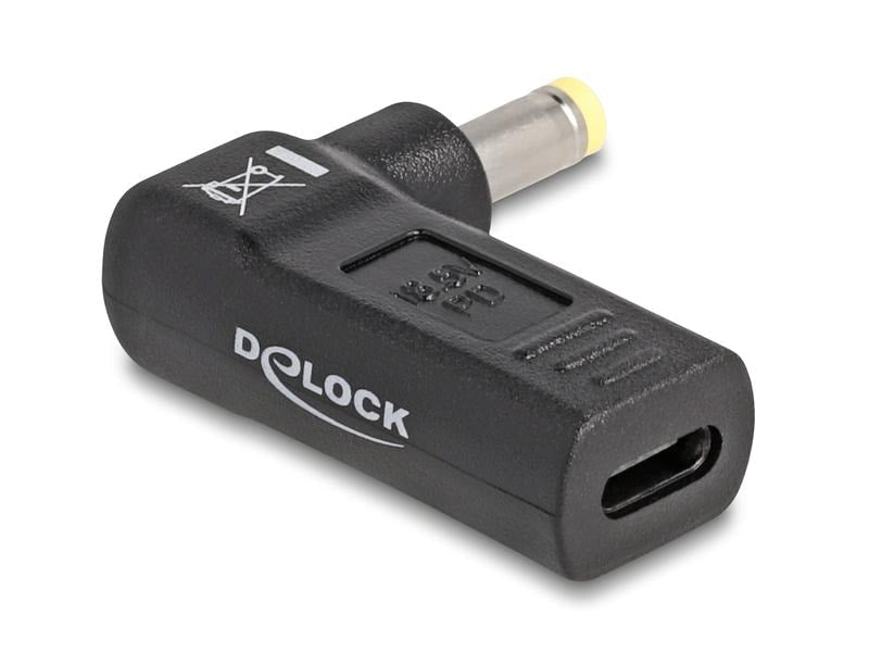 Delock Adaptateur USB-C vers HP 4.8 x 1.7 mm angulé à 90°