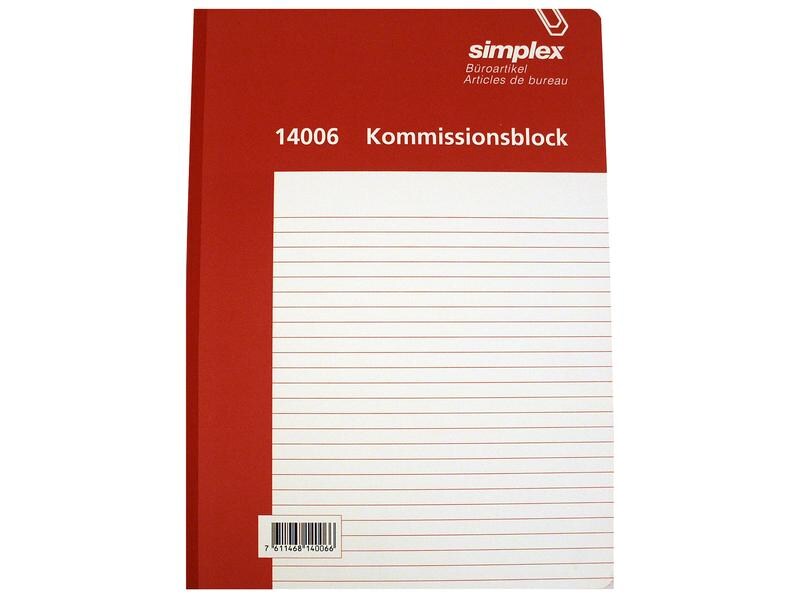 Simplex Cahier autocopiant A4 Livre des commissions