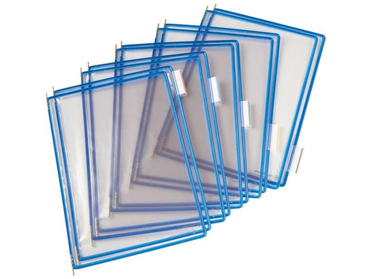Tarifold Porte-documents Pochettes transparentes T-Display Bleu 10 pièces