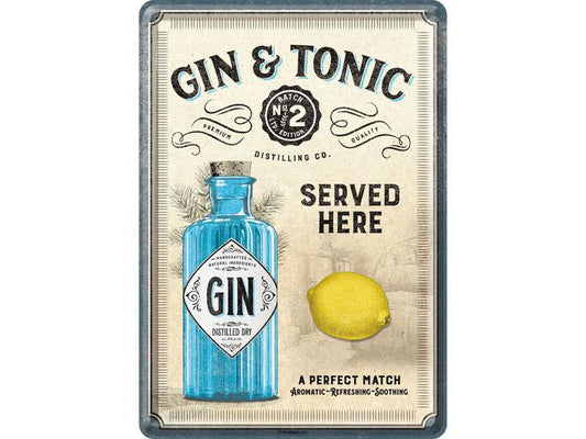 Nostalgic Art Carte postale Gin & Tonic 14 x 10 cm